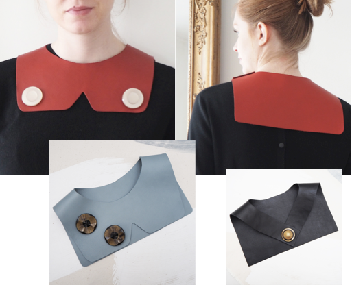 leather plastron necklace