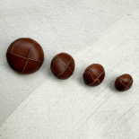 Light Brown Braided Leather Button 15–18–21–28mm