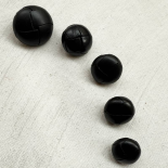 Black Braided Leather Button 17-19-21-23-29mm