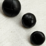 Black Braided Leather Button 17-19-21-23-29mm