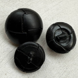 Black Braided Leather Button 17-19-21-23-29mm