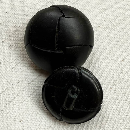 Black Brown Braided Leather Button 17-19-21-23-29mm