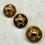 Bouton Design Métal Doré Ajouré Joy 25mm