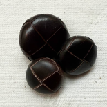 Bouton de Loden Cuir Tressé Marron Foncé 18-21-23-25mm