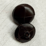 Bouton de Loden Cuir Tressé Marron Foncé 18-21-23-25mm