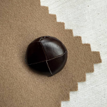 Bouton de Loden Cuir Tressé Marron Foncé 18-21-23-25mm