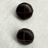 Bouton de Loden Cuir Tressé Marron Foncé 18-21-23-25mm