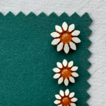 Stylized Flower Design Button Orange Curcuma 15–17–22mm