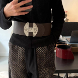 Women’s Belt with Vintage Silver Buckle 1970s Oriental Dream