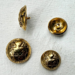 Vintage Gold Crest Metal Blazer Button 17–21mm