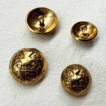 Vintage Gold Crest Metal Blazer Button 17–21mm
