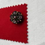 Elegant Passementerie Rhinestones Pearls Button 29mm