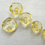 Yellow Citrine Resin Diamond Button 15-18-20-23mm