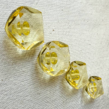 Yellow Citrine Resin Diamond Button 15-18-20-23mm
