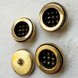 Gold Metal Couture Relief Design Button 24mm