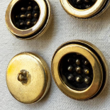 Gold Metal Couture Relief Design Button 24mm