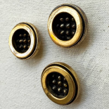 Gold Metal Couture Relief Design Button 24mm