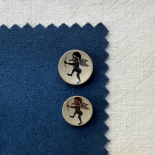 Silver Metal Cherub Design Button 19-22mm