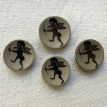 Silver Metal Cherub Design Button 19-22mm