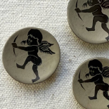 Silver Metal Cherub Design Button 19-22mm