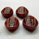Red Jewel Button with Mini Buckle Inclusion 70s 24–27mm