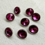 Beautiful Small Pink Rhinestone Jewel Button 10mm