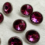 Beautiful Small Pink Rhinestone Jewel Button 10mm
