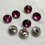 Beautiful Small Pink Rhinestone Jewel Button 10mm