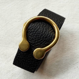 Bracelet Manchette Doré Fer à Cheval Porte-Bonheur