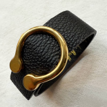 Bracelet Manchette Doré Fer à Cheval Porte-Bonheur