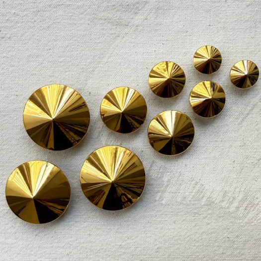 Bouton Design Conique Doré 14-18-23-32mm