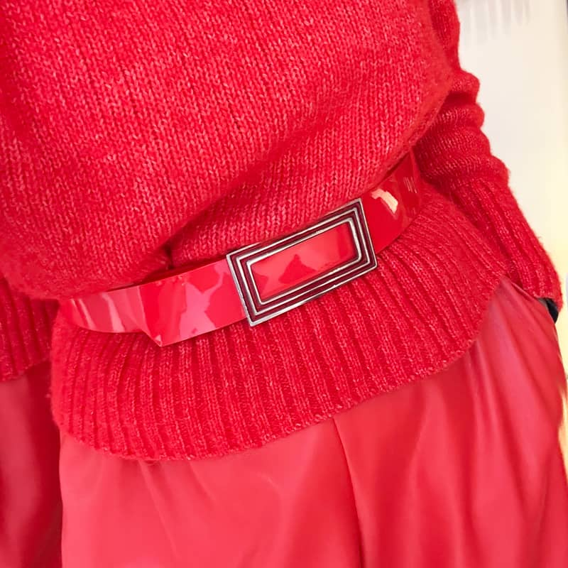 ‘Accessories by Pearl’ 1980s Vintage Red Leather Belt with Silver Buckle Pearl accessories Vintage 1987 red belt size s/m | eBay main image 2