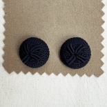 Beau Bouton Design Passementerie Bleu Nuit 28mm