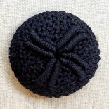 Beau Bouton Design Passementerie Bleu Nuit 28mm