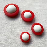 Bouton Design Rouge et Blanc Tourbillon 14-18-22-27mm