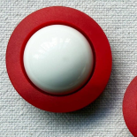 Bouton Design Rouge et Blanc Tourbillon 14-18-22-27mm