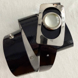 Women’s Belt Original 1970s Silver Buckle & Black Leather