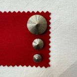 Bouton Design Conique Argent Strié 14-18-32mm