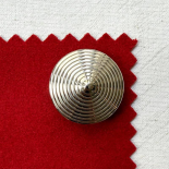 Bouton Design Conique Argent Strié 14-18-32mm