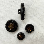 Black & Gold Eclipse Jewel Button 11-13-18-23mm
