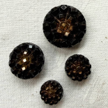 Black & Gold Eclipse Jewel Button 11-13-18-23mm