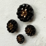 Black & Gold Eclipse Jewel Button 11-13-18-23mm