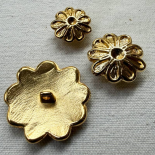 Gold Couture Flower Jewel Button 17-22-30mm