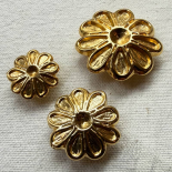 Gold Couture Flower Jewel Button 17-22-30mm