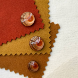 Bouton Design Camaieu Cerclé orange et brun 18-23mm