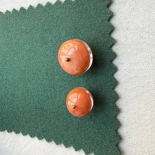 Bouton Bijou Boule Rose Orange Saumon 16-20mm