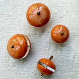 Bouton Bijou Boule Rose Orange Saumon 16-20mm