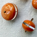 Bouton Bijou Boule Rose Orange Saumon 16-20mm