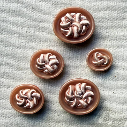 Powder Pink Passementerie Jewel Button 18-22-27mm