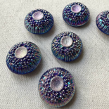 Aurora Borealis Iridescent Glass Jewel Button 22mm